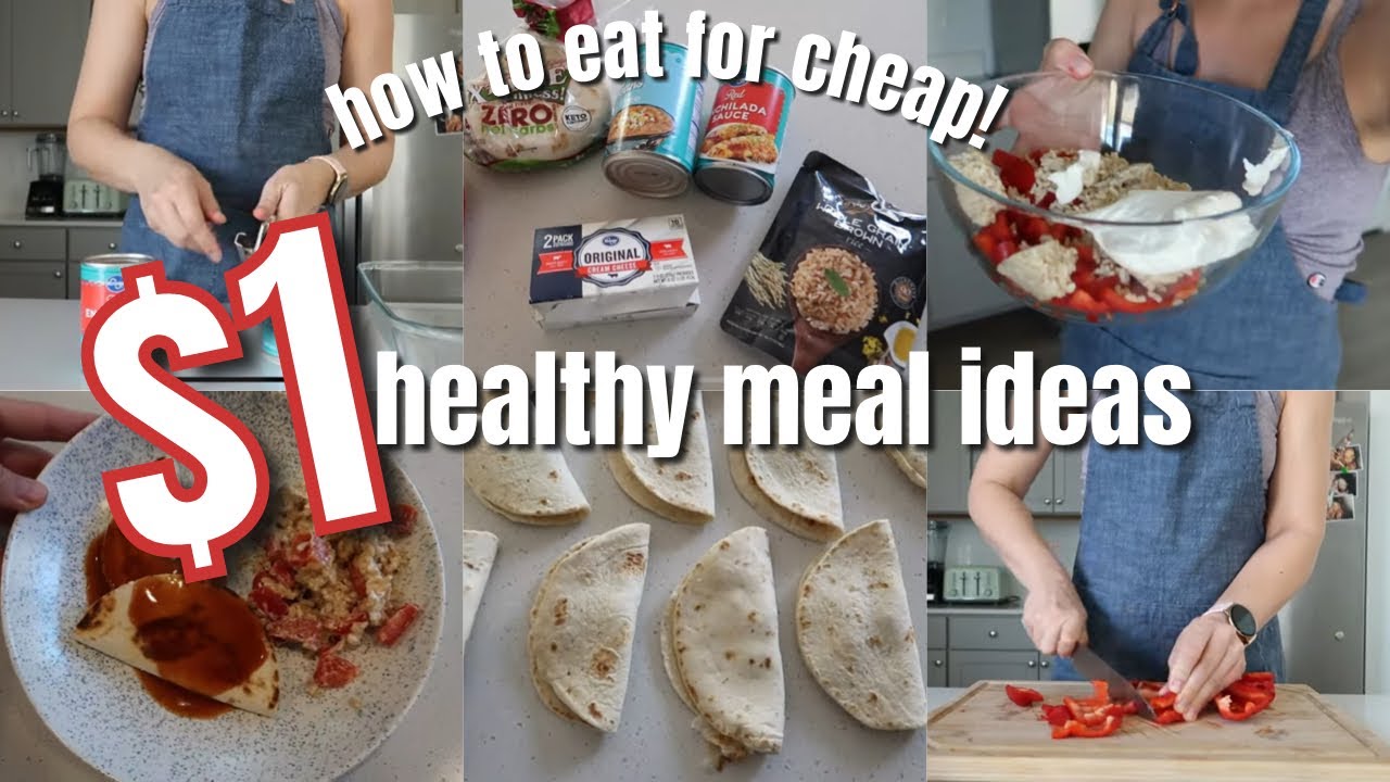 CHEAP HEALTHY VEGETARIAN MEALS! $1 Meals! Easy Affordable Meal Prep Ideas!