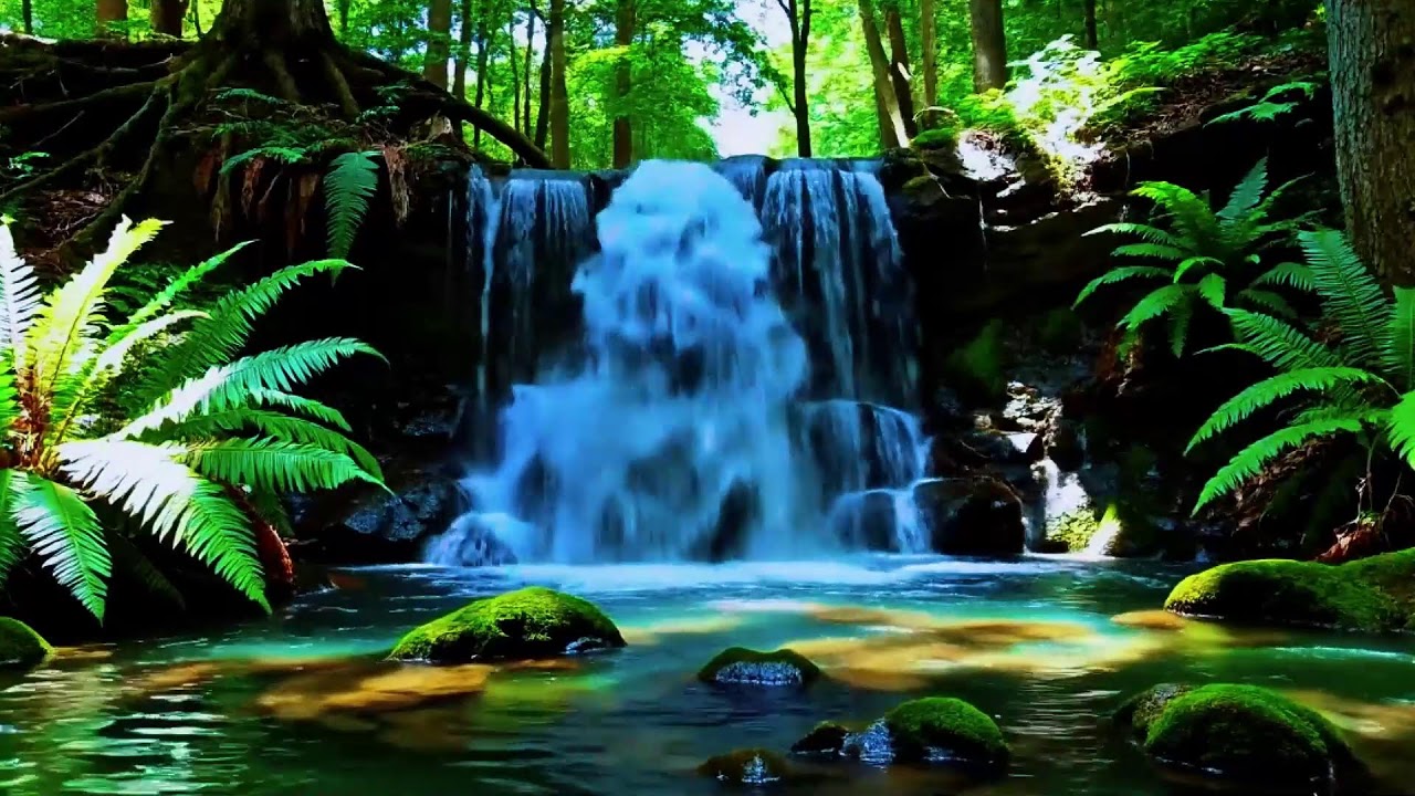 Soothing River with Birdsong Ambience for Relaxation