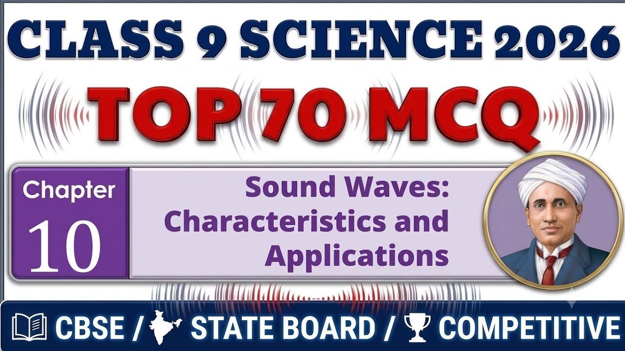 Best MCQ Class 9 Sound Waves: Characteristics and Applications / New NCERT MCQ