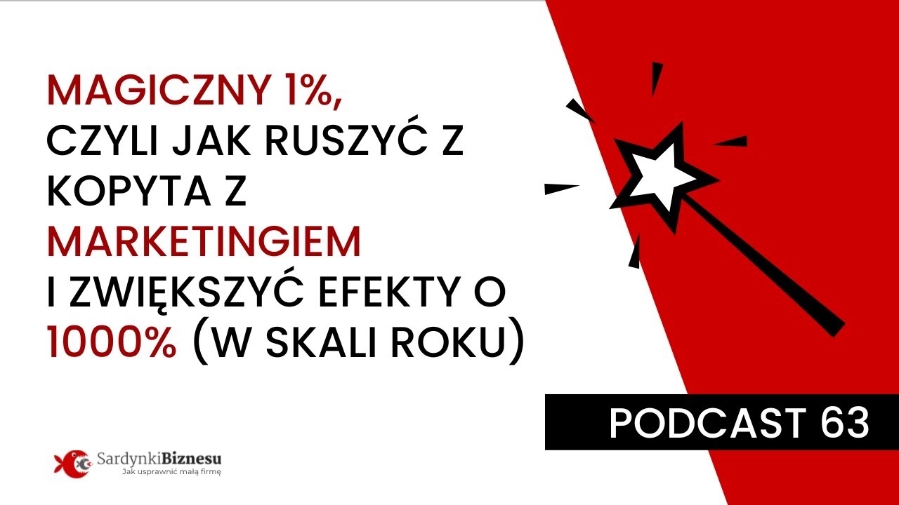 Magiczny 1%, który w KOŃCU ruszy Twój marketing z kopyta | PODCAST 63
