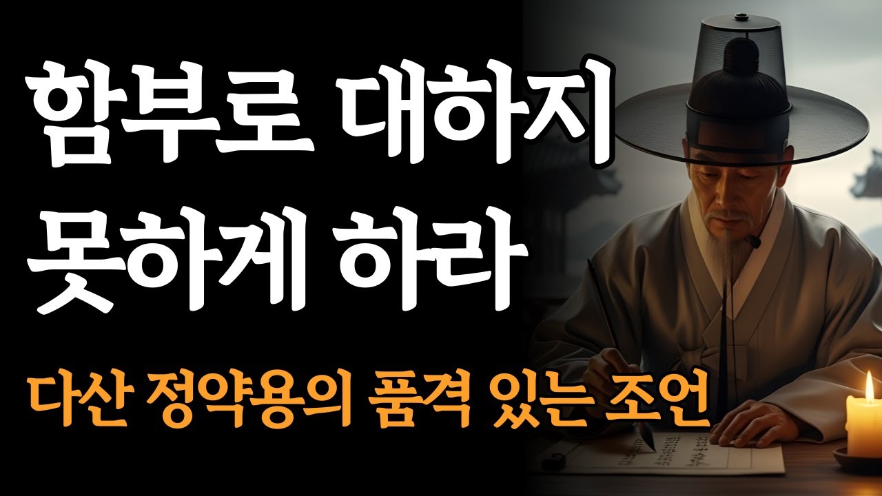 사람들이 나를 무시할 때 ㅣ 나이들수록 갖춰야할 태도 ㅣ 어디서나 존중받는 노년의 방법 ㅣ 무시당하지 않는 법 ㅣ 존중받는 법 ㅣ 정약용 ㅣ 철학 ㅣ 지혜 ㅣ 명언