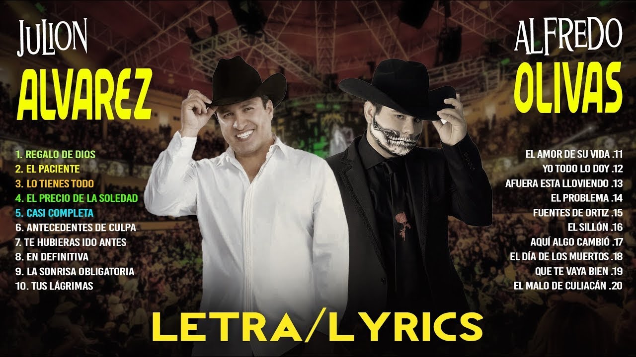 Julion Alvarez y Alfredo Olivas Grandes éxitos 2024 (Letra) Musica Romantica - Musica de Banda 2024