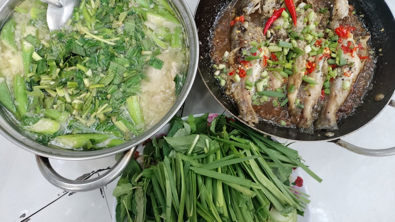 Bữa cơm gia đình thường ngày cá lăn kho tương  , cá lăn nấu canh chua | NGÂN NGUYỄN 