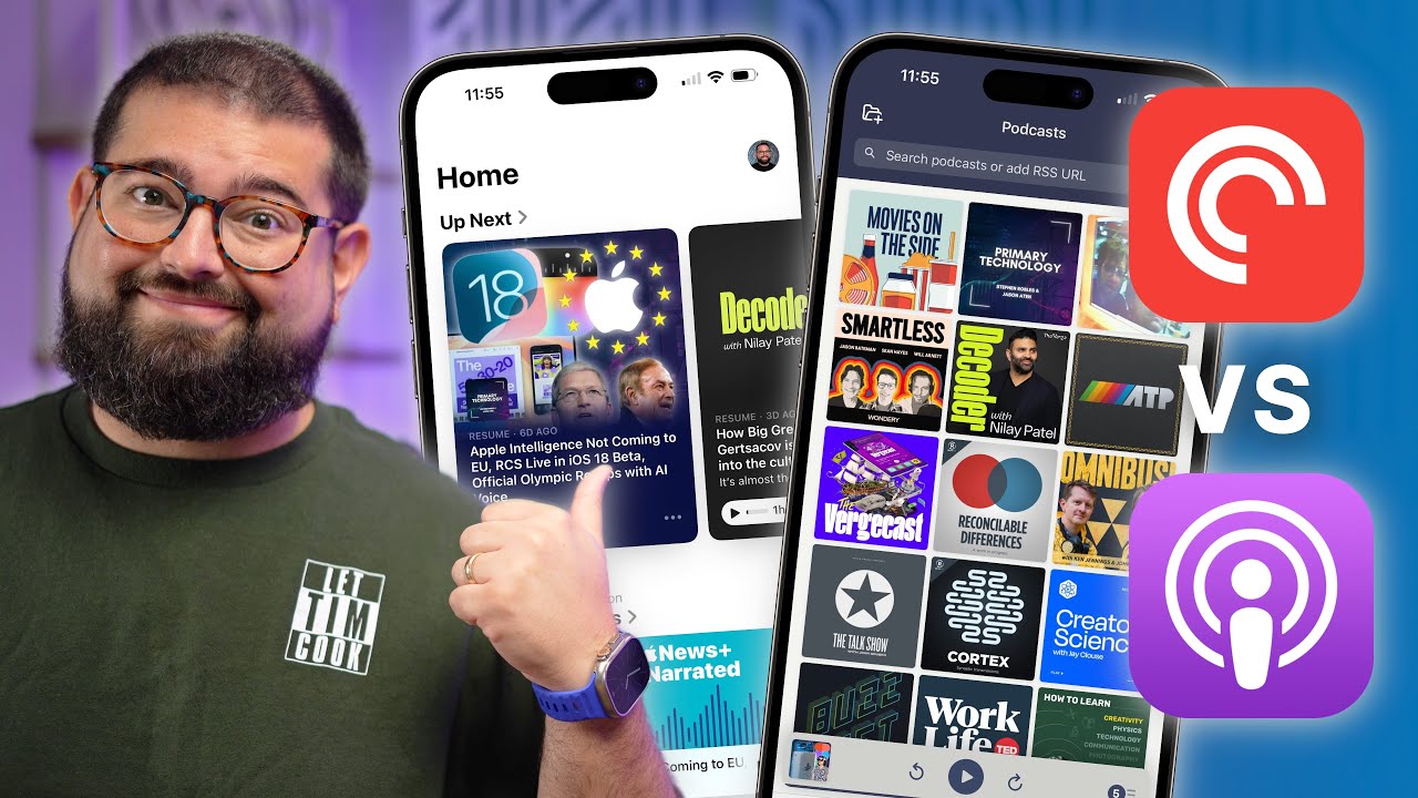 Обзор приложений для подкастов 2024: Apple Podcasts против Pocket Casts