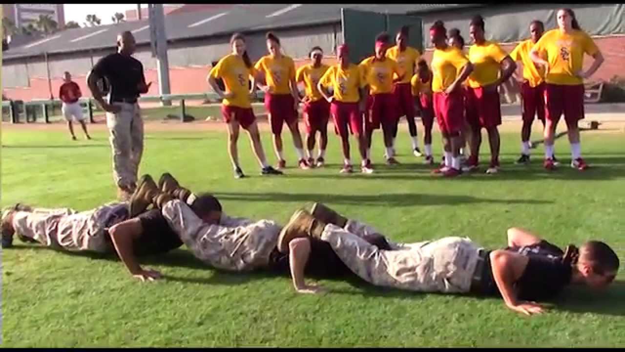 Marine Corps Team-Building Exercises with USC Women's Basketball
