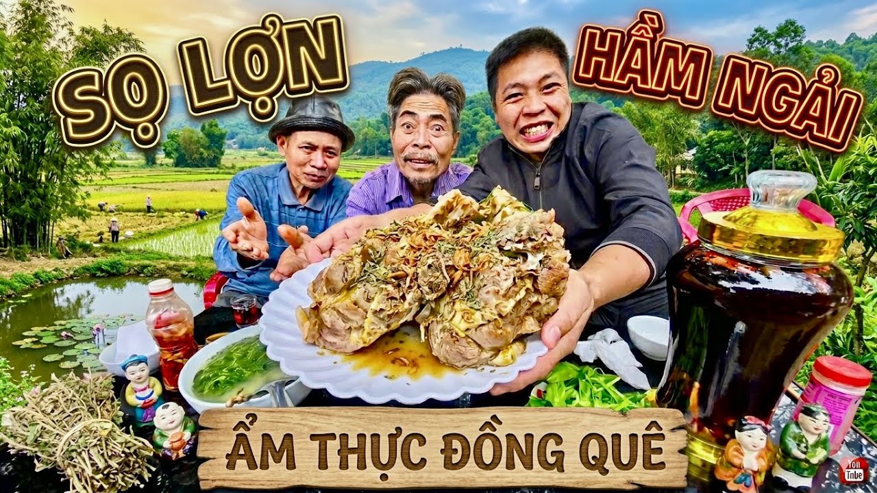 Sọ Lợn Hầm Ngải Cứu Món Ngon Nhức Đầu 4 Người Ăn Không Hết | HUY ANH TV 