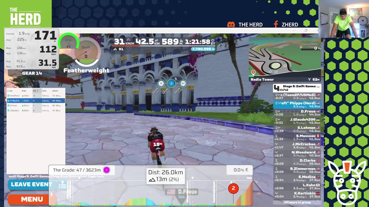Stage 5: Zwift Games: Three Step Sisters-  3/19/26 -  5:10 PM ET (270-390)