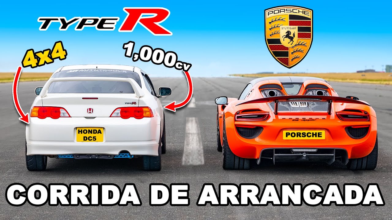 Honda 4x4 de 1.000cv vs Porsche 918 Spyder: CORRIDA DE ARRANCADA