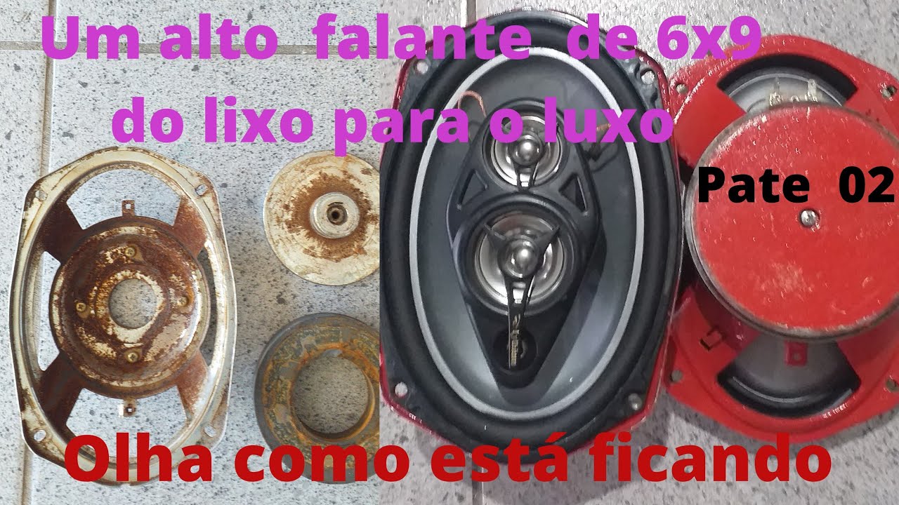 Veja como tá ficando a reforma do alto falante 6x9 veja como montar um 6x9 desmontado e descolado