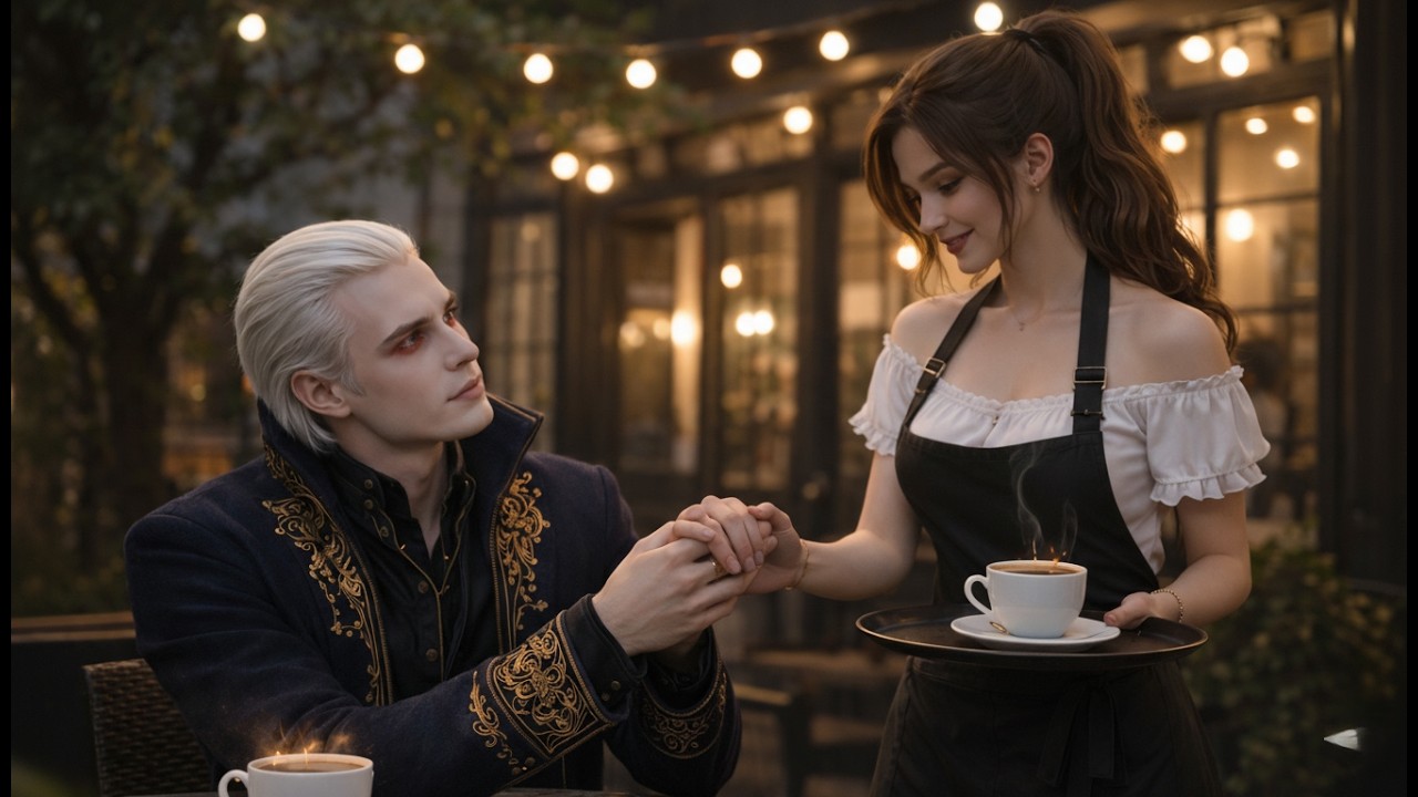 He Went to a Small Café for Coffee — But the Vampire King Fell in Love with the Waitress