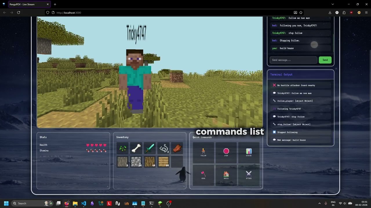 Pengu - Your AI Minecraft Assistant