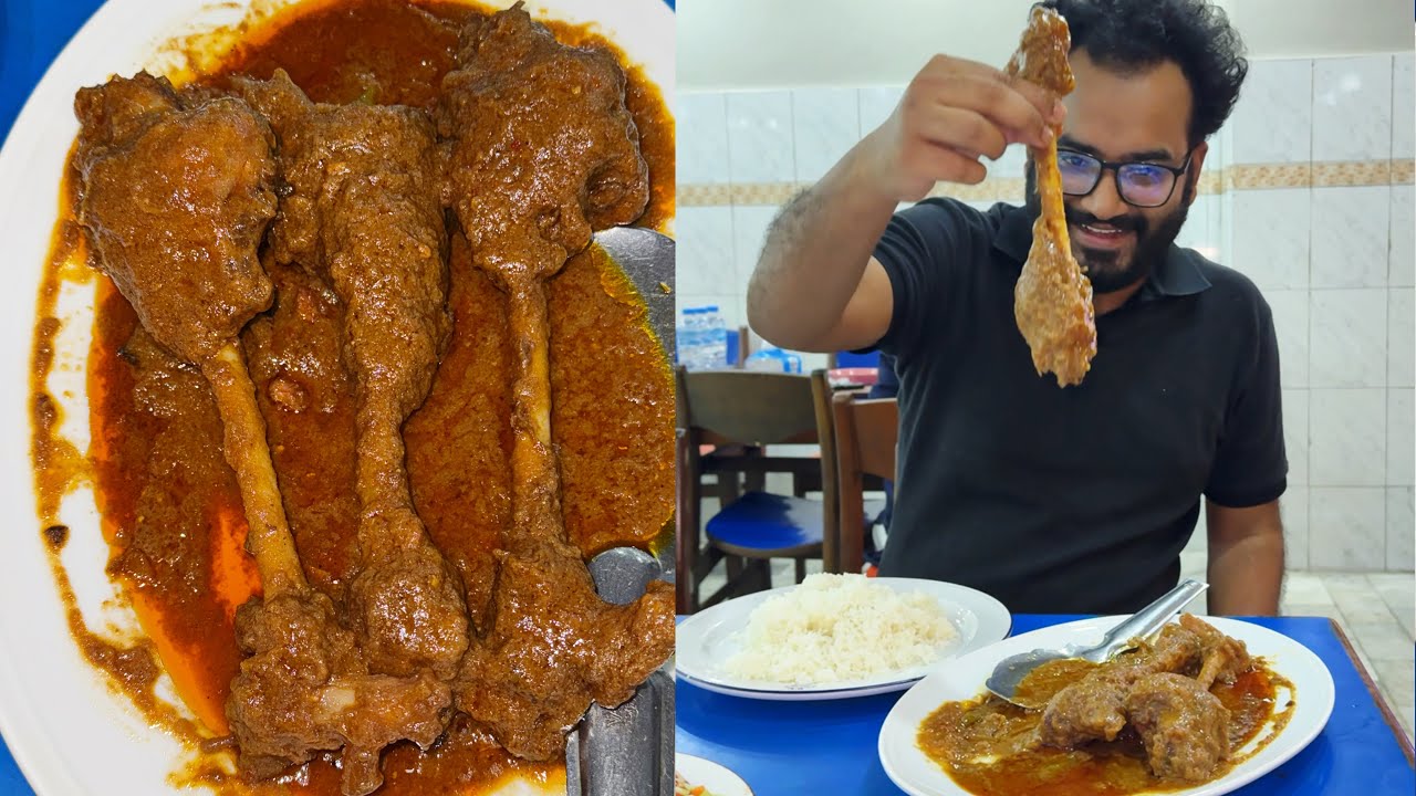 Eating Sehri (Rice & Mutton Leg Roast) With Friends at Hotel Al Razzak, Puran Dhaka
