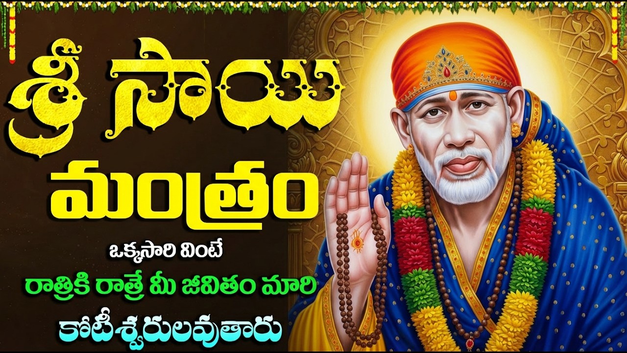 ప్రతి రోజు ఉదయాన్నే సాయి మంత్రం వింటే అంత శుభమే జరుగుతుంది | Sri Sai Mantram Telugu | Sai Baba Songs