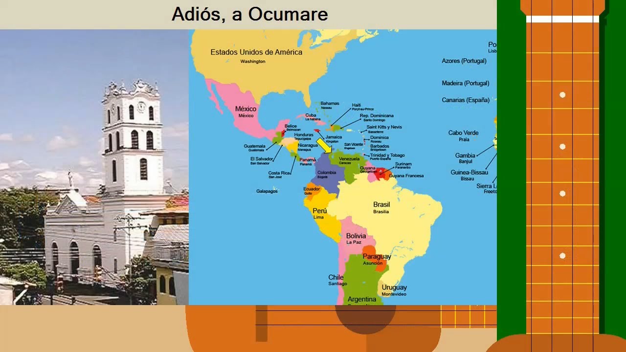 Adiós, a Ocumare - En cuatro venezolano - En Re menor (6 acordes)