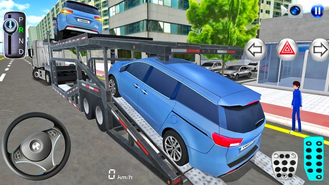 New Kia Carnival MPV in The Transporter to Truck - Parking Garage 2026 3D Driving Class Gameplay