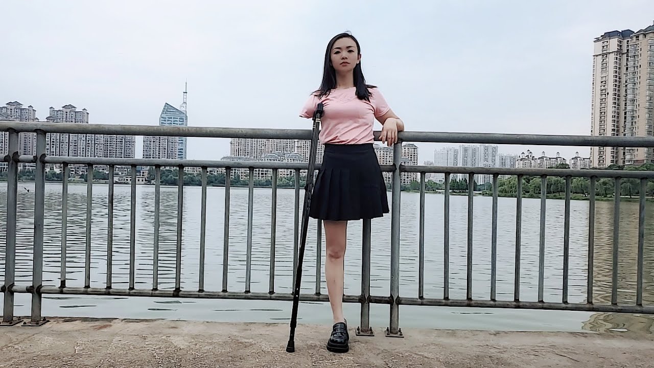 Mila: Ooe Amputee Girl takes a walk by the river