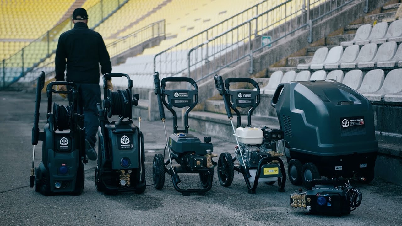 AR PROFESSIONAL HIGH PRESSURE WASHERS RANGE - CLEANING BRAGLIA STADIUM