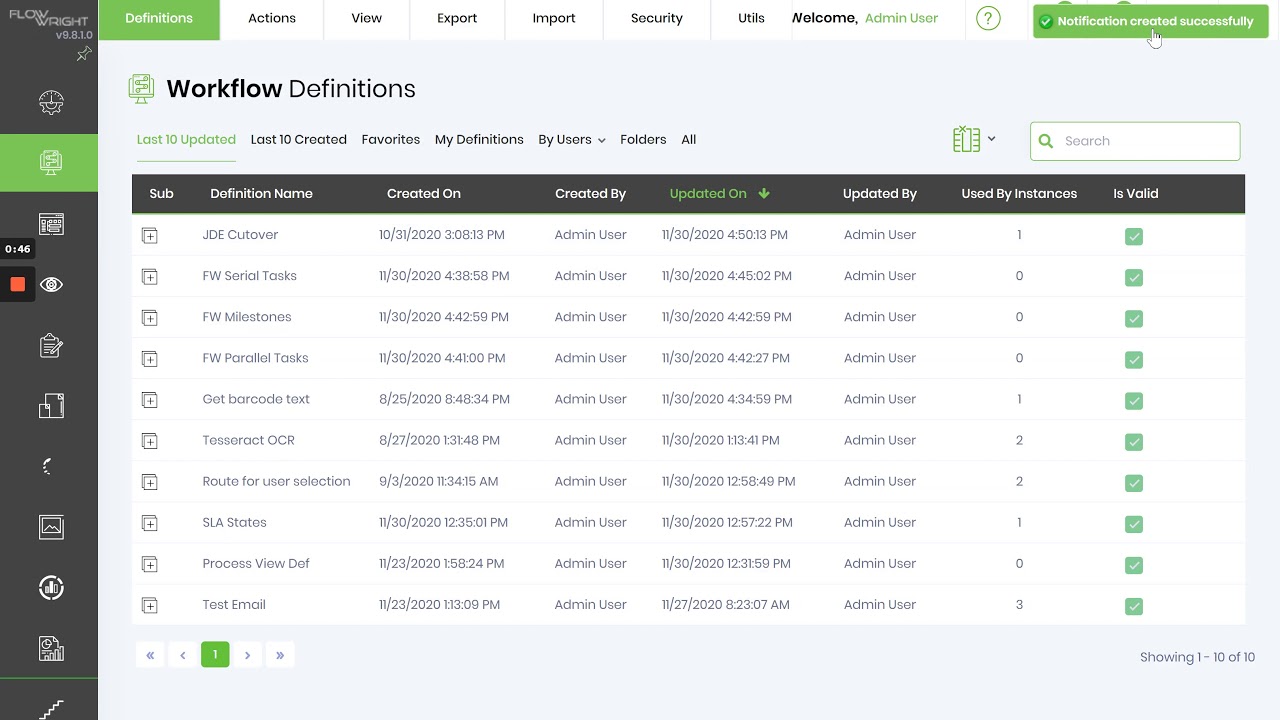 FlowWright v9 8   User Notifications