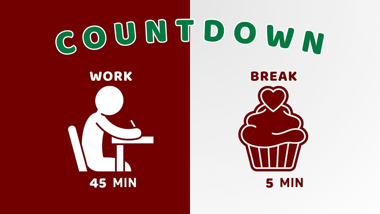 40 / 5 Pomodoro Timer | Focus | Study | Reflection | Productivity