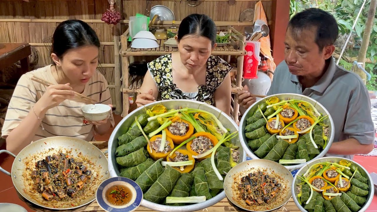 Độc Đáo món Ốc Hấp Lá Bí thơm ngon đúng điệu miền Tây|MLQ#119