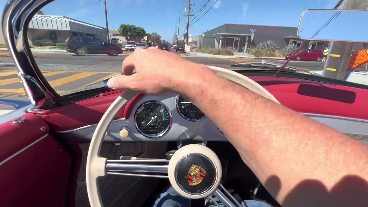 1956 Porsche 356A Speedster Silver - Red Video