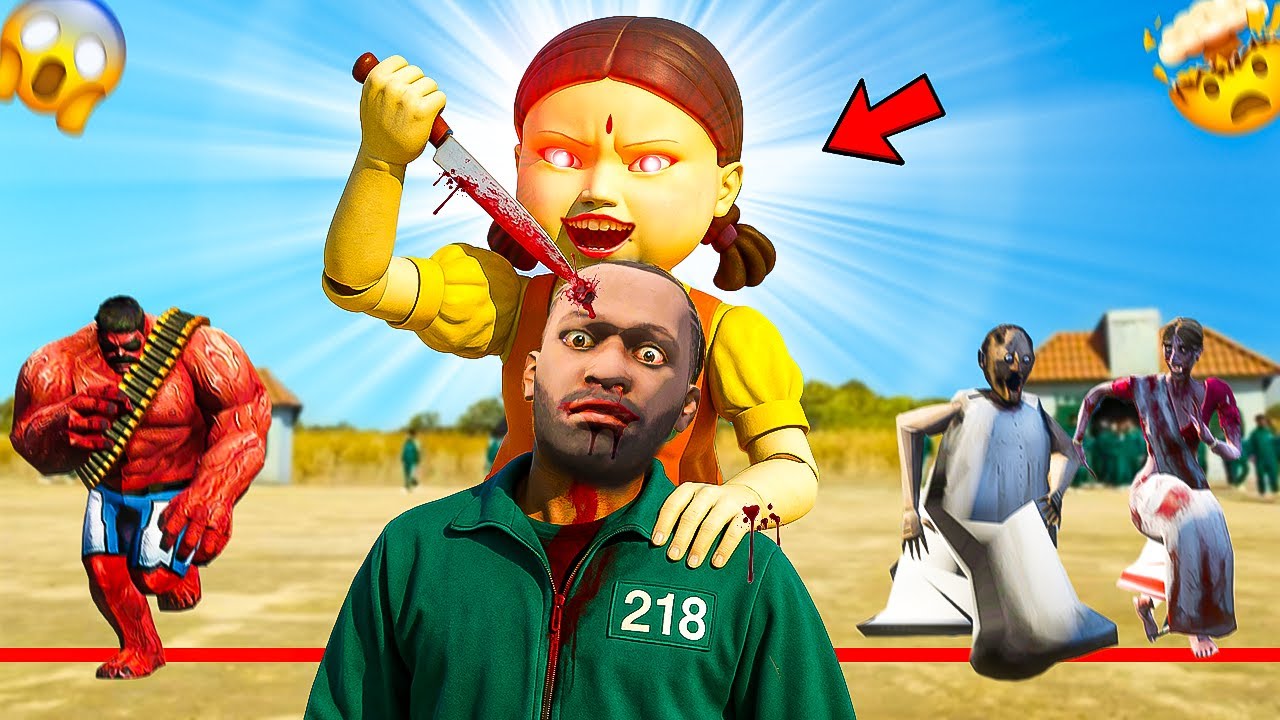Franklin Play SQUID GAME in Indian Bike Driving 3D 🤯