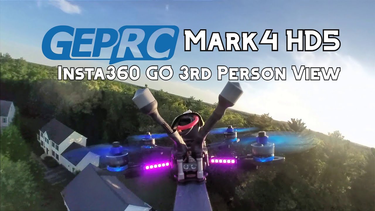 3rd Person View Test - Insta360 GO quick flight around the house with a 5 inch drone