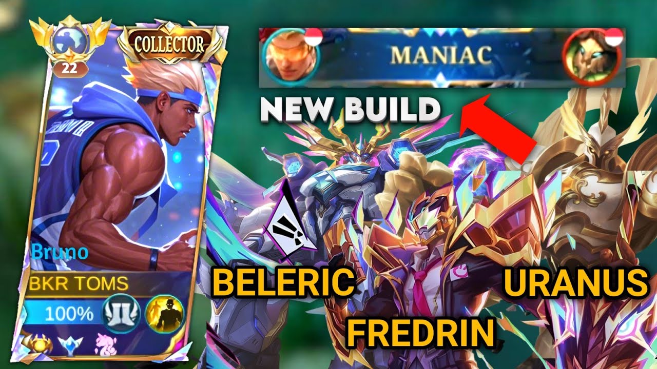 BUILD BRUNO PALING SAKIT PENGHANCUR 3 TANK! MANIAC KILL 16!!