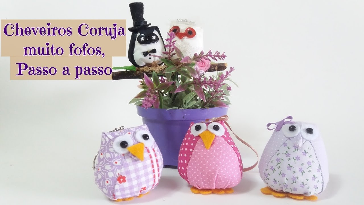 Artesanato chaveiro coruja super fofo passo a passo