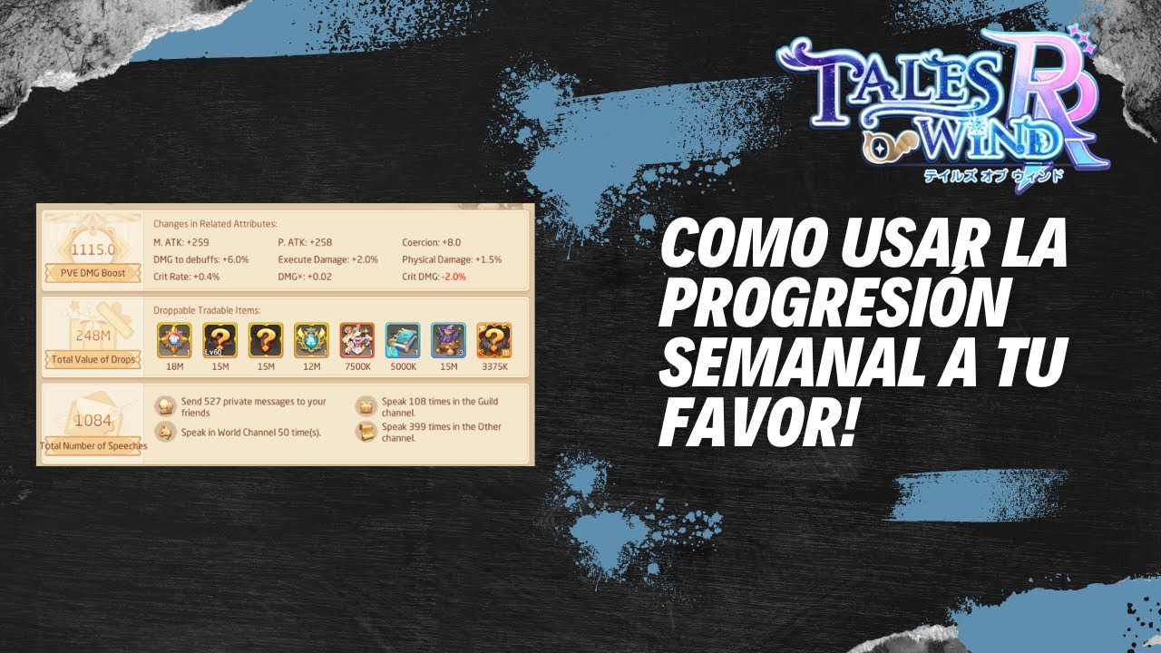 Tales of Wind: Radiant Rebirth! COMO USAR LA PROGRESIÓN SEMANAL A TU FAVOR!