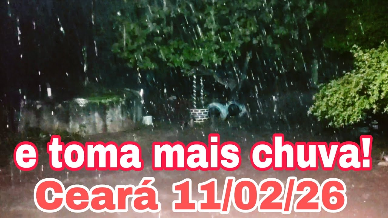 Anoiteceu com chuva 11/02/26 em Milagres Ceará 