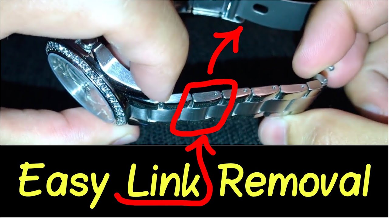 ✅How to Take a Link Out of a Watch? | ⛓ Resize Watch Band... Citizen, Guess, Fossil, Cartier etc.