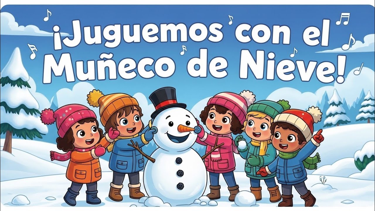🎵❄️ Jugando con el Muñeco de Nieve | Canción Infantil Divertida para Niños ⛄🎶