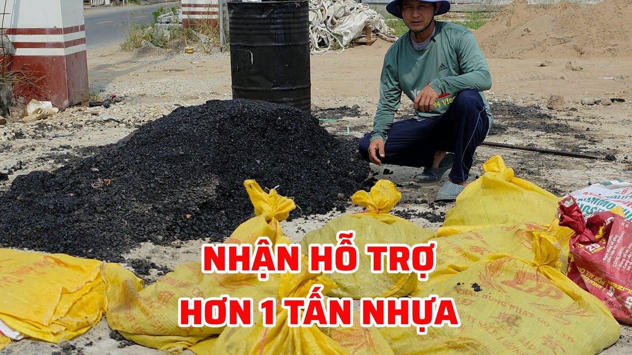 Nhận Hơn 1 Tấn Nhựa Vá Lộ ở Châu Thới | Tiết Kiệm Chi Phí Để Làm Được Nhiều Hơn