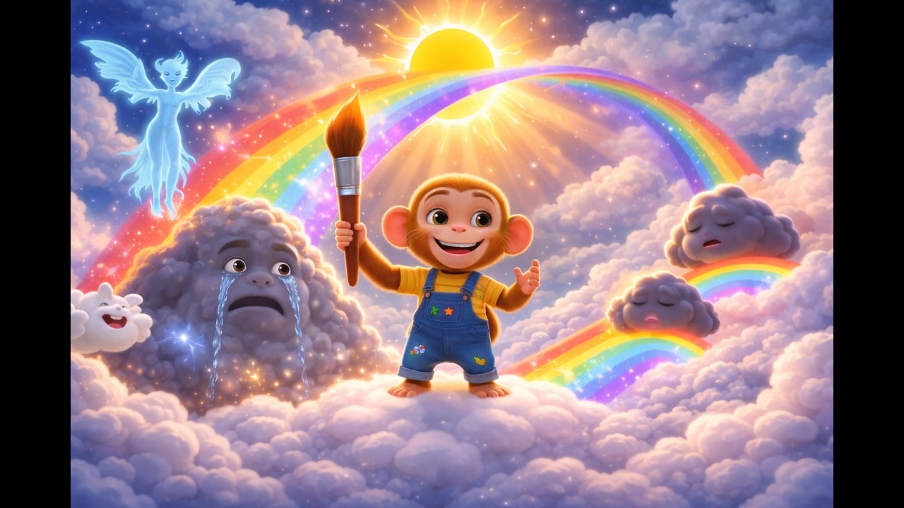 Watch Children look up at the sky and imagine shapes from the clouds, stimulating their creativity.