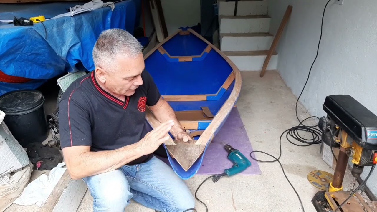 canoa de duas bombona explicando o acabamento dos bicos (parte 5)