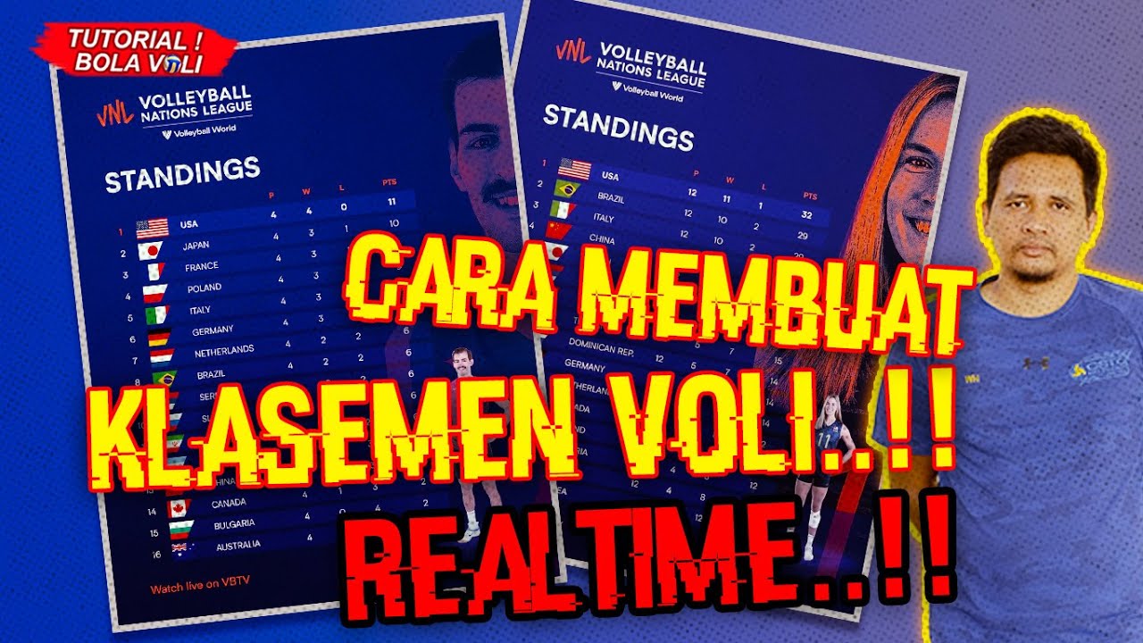 CARA BUAT KLASEMEN BOLA VOLI REALTIME...!! LANGSUNG UPDATE DI HP...!! #klasemenbolavoli #bolavoli