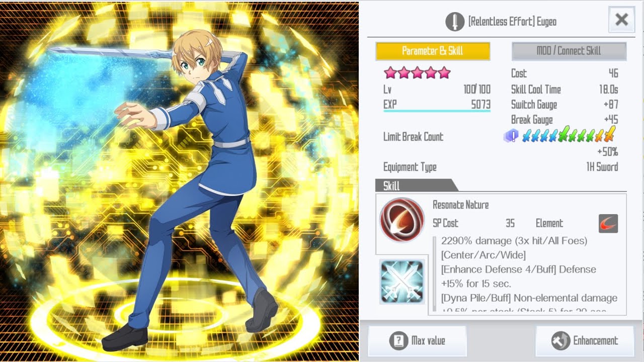 [SAOIF Skill Test] - Relentless Effort Eugeo vs. QB F69 Alphard the Adamas Snake (