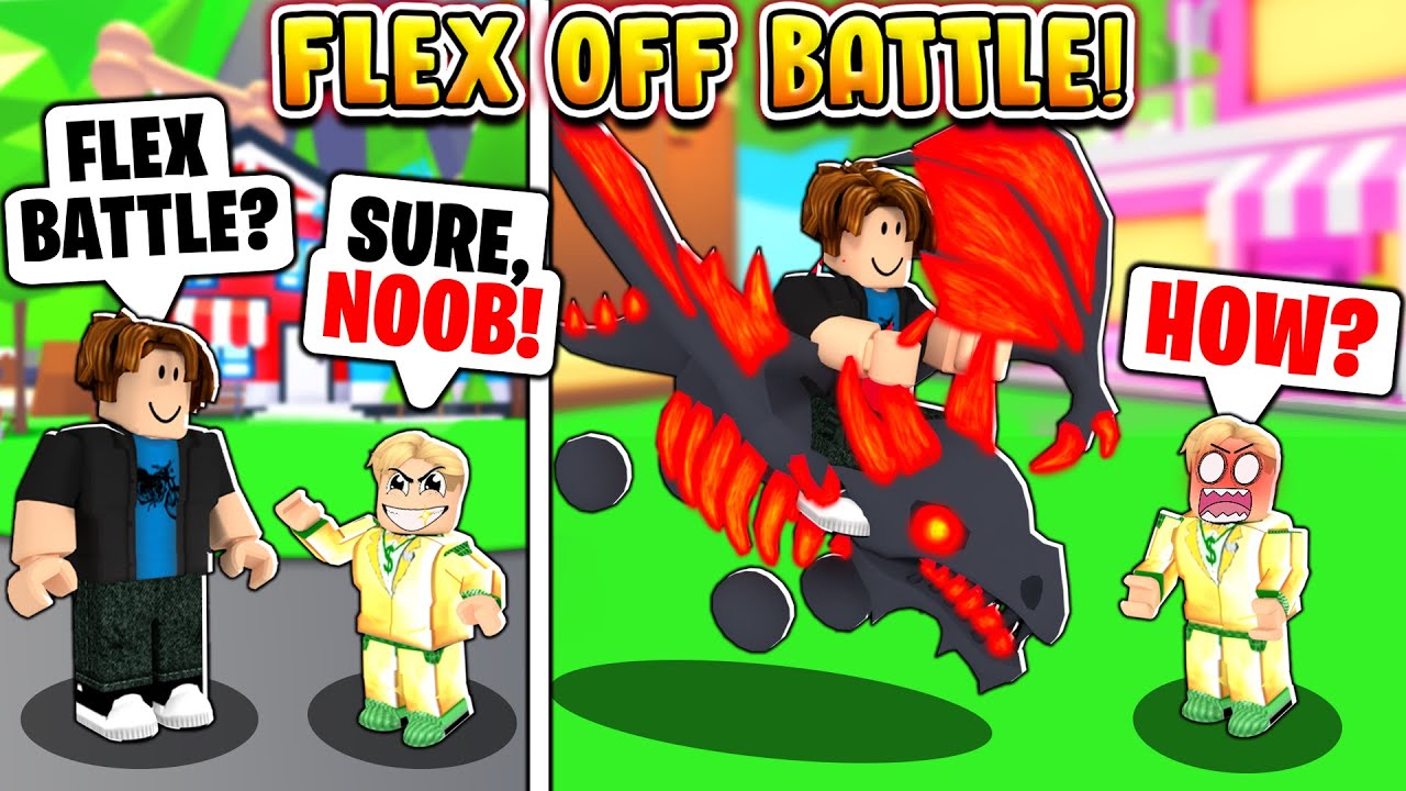 FLEX OFF BATTLE! NOOB vs *SPOILED* RICH KID in ADOPT ME! (Roblox Adopt Me)
