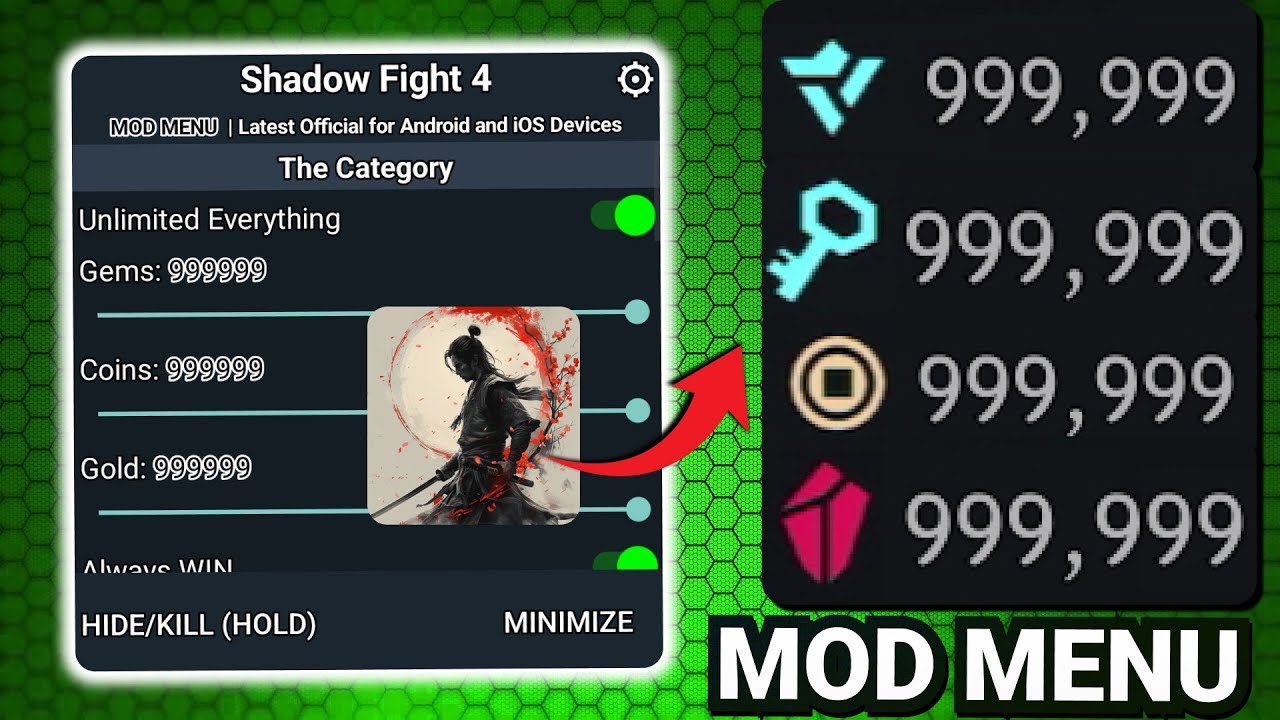 Shadow Fight 4 Hack | Unlimited Gems, Gold & Coins with Mod APK (iOS & Android)