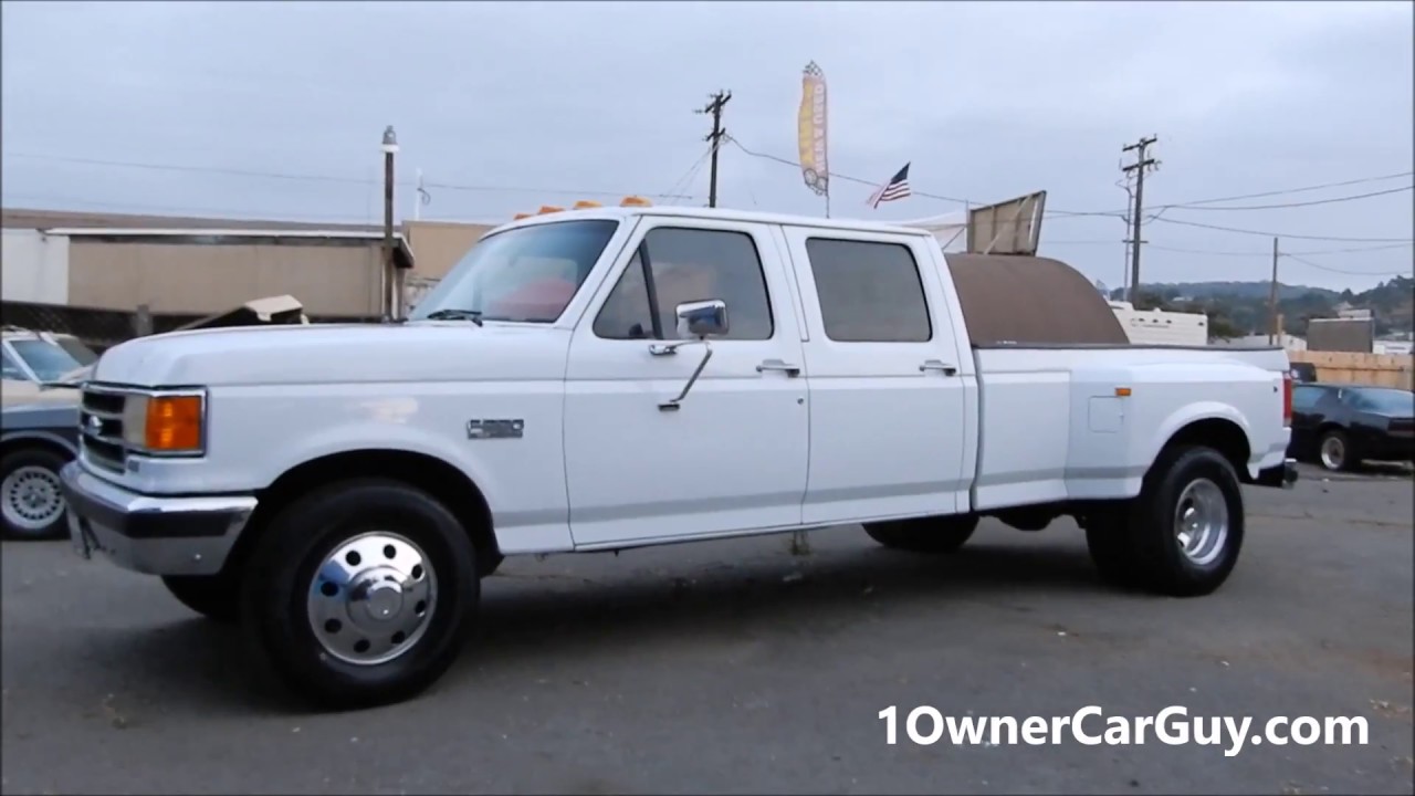 1990 Ford F350 1 Ton Dually Crew Cab Pickup Truck Interior