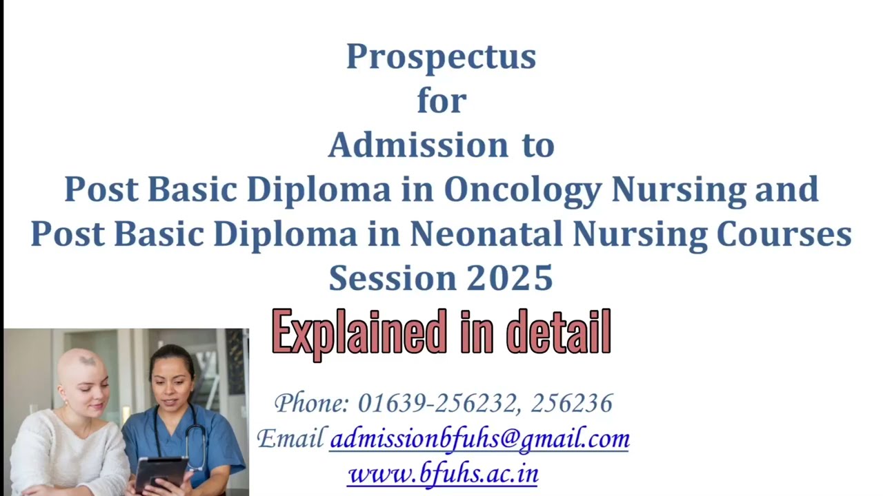 Post Basic Diploma in Oncology Nursing & Neonatal Nursing Courses || Admissions 2025 || 