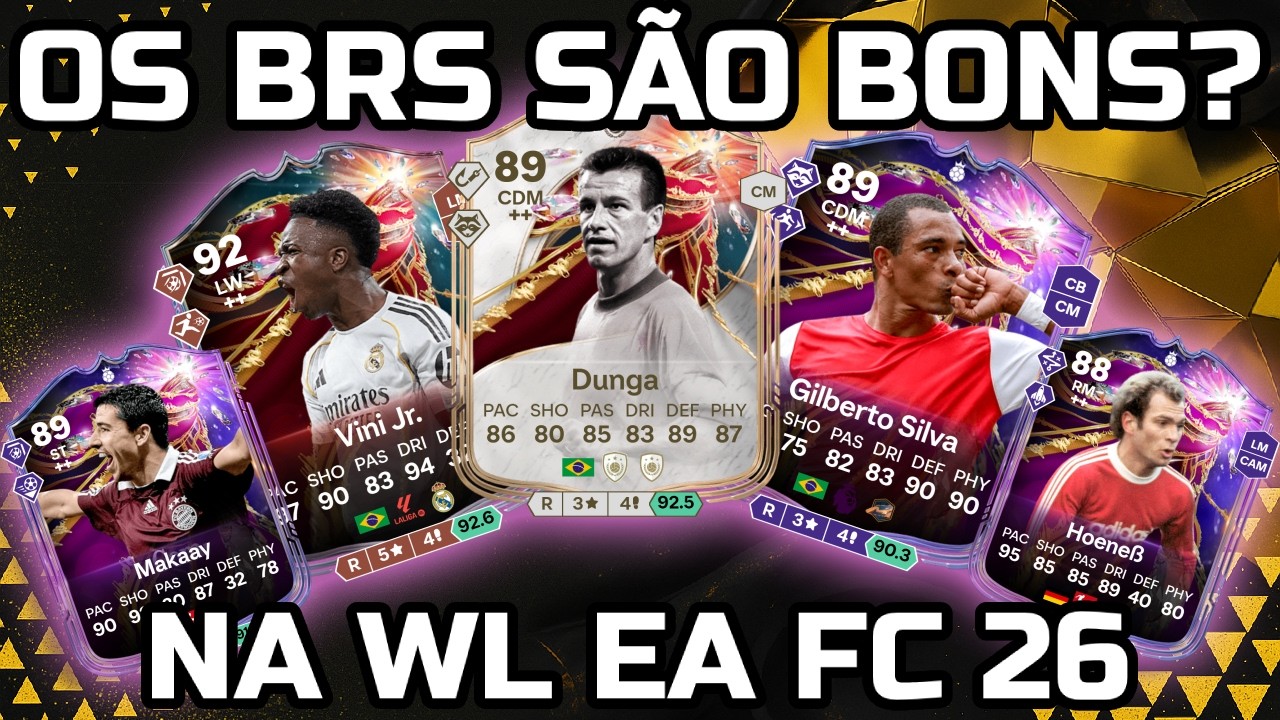 Vamos testar o Gilberto Silva, Dunga, Vini Jr e os Novos Hereos e Icons Copeiros na WL EA FC 26 UT