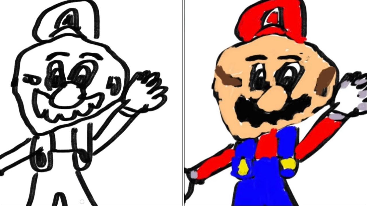 My Son Draws Mario | Easy Mario Drawing for Kids