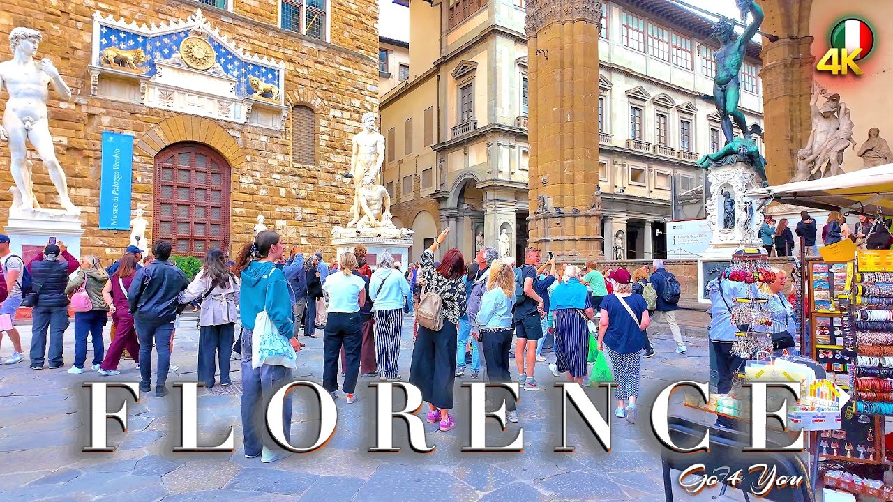 Florence Italy 🇮🇹 Magical Tour Through Historic Old Town 4K Walking Tour