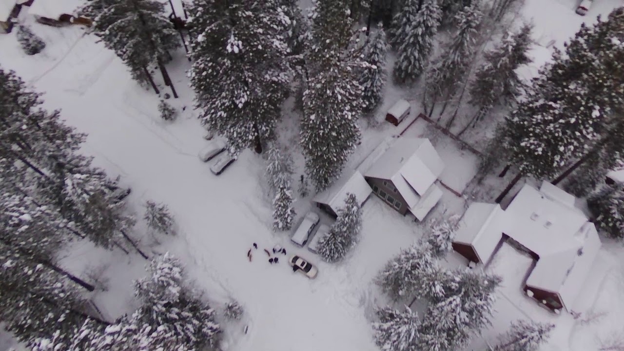 McCall Idaho Winter Streets Aerial Drone Shots [January 27th 2018]