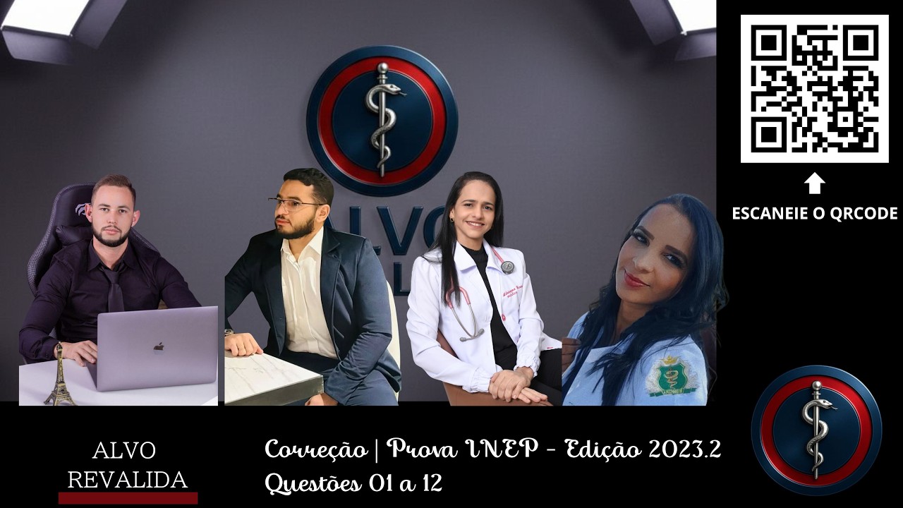 Correção com Alvo Revalida Prova INEP – Edição 2023.2  (Questões 01 a 12).