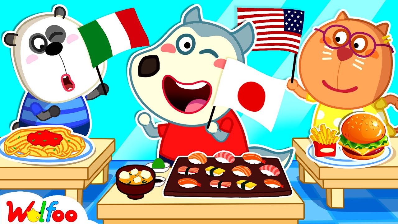 We Ate Food from Every Country Challenge - Would You Dare to Try? | Wolfoo Channel | Kids Cartoon