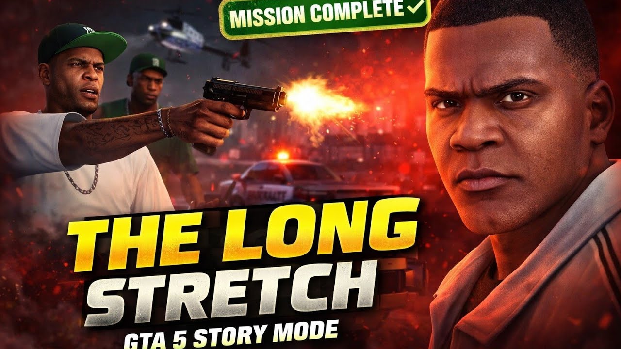 GTA 5 The Long Stretch Mission 😱 | Franklin & Lamar Gang Fight | FULL ACTION! 