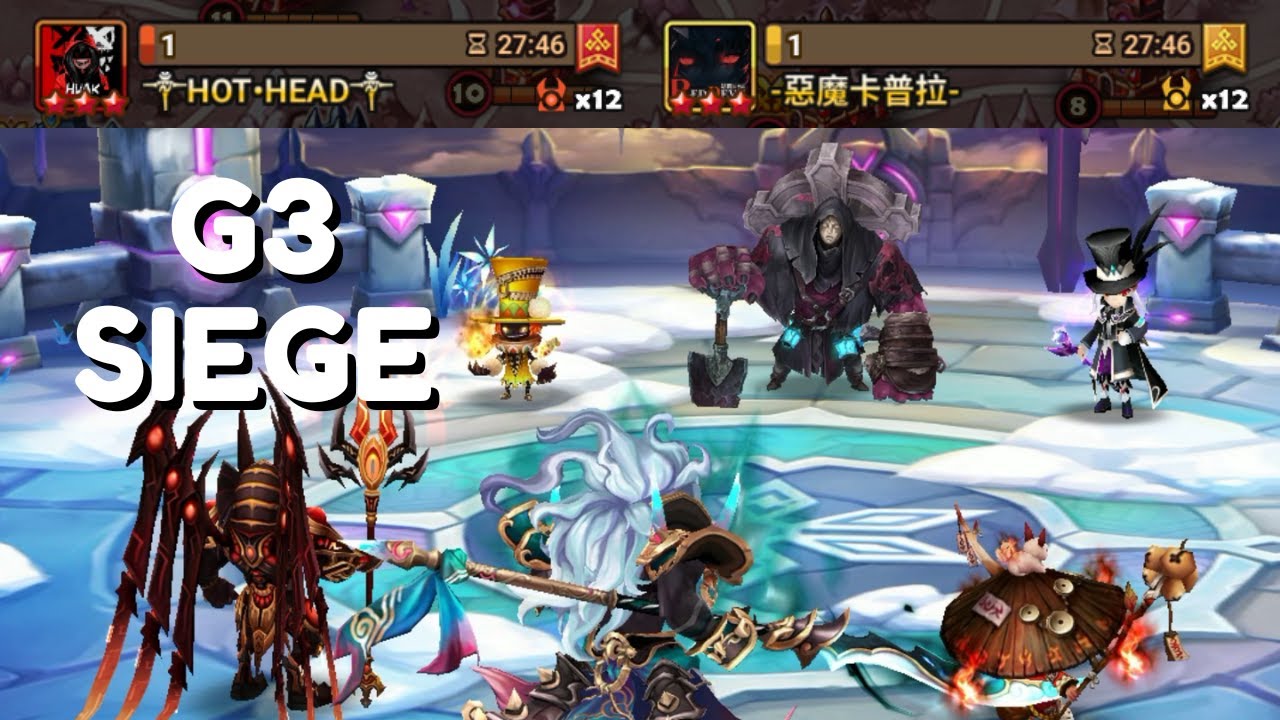 G3 SIEGE : HOT•HEAD / 惡魔卡普拉 - This is Like Fighting RNGsus Himself! - Summoners War